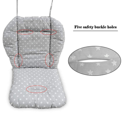 Twoworld High Chair Cushion, Large Thickening Baby High Chair Seat Cushion Liner Mat Pad Cover Breathable (Fashion Gray)...