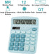 Office Calculators Desktop, 12-Digit Dual Power Cute Calculator with Large LCD Display Big Button for Office Home and School (Blue)...