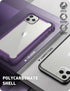 i-Blason Ares Case for iPhone 11 Pro Max 2019 Release, Dual Layer Rugged Clear Bumper Case with Built-in Screen Protector (Purple)......