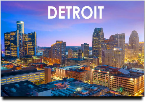 Detroit Fridge Magnet Michigan Travel Souvenir......