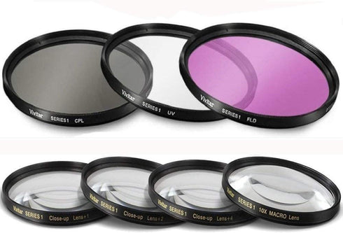 55mm 7PC Filter Set for Sony Alpha a7, Alpha a7 II, Alpha a7 III Camera with 28-70mm Lens, a6600 with 18-135mm Lens - Includes 3 PC Filter Kit (UV...