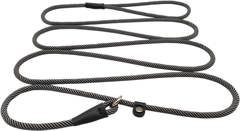 8FT Slip Lead Dog Leash, 1/3” Strong Rope Dog Leash, Adjustable No- Pull Small Dog Leash for Puppy, Small and Medium Pets Black...