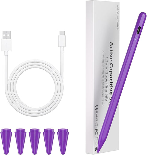 iPad Pencil, Apple Pencil Stylus Compatible with iPad 10/9/8/7/6th Gen,iPad Air 5/4/3th Gen,iPad Pro(11/12.9),iPad Mini 6/5th Gen, Palm Rejection ...