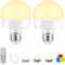 LINEWAY Rechargeable Light Bulbs with Remote, Battery Operated Light Bulb 2000mAh E26 Detachable Charging, 15 Colors Selectable/Timer/Dimmer Puck ...