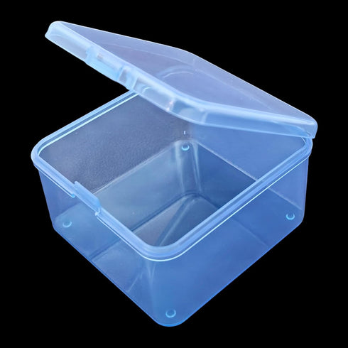 Goodma 18 Pieces Square Empty Mini Plastic Organizer Storage Box Containers with Hinged Lids for Small Items and Other Craft Projects (Blue, 2.56 ...