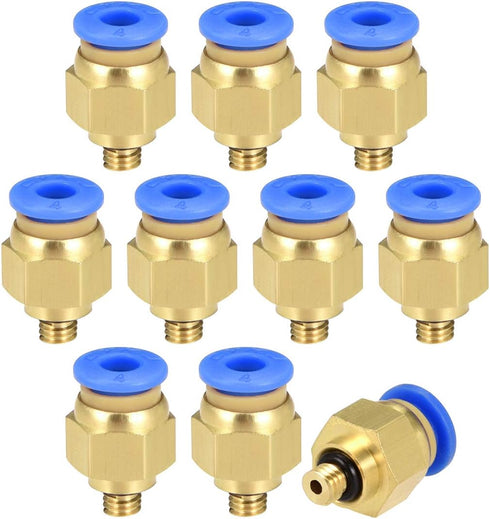 uxcell Straight Pneumatic Push to Quick Connect Fittings M5 Male x 4mm Tube OD 10pcs...