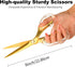 Large Gold Scissors, 9 inch Heavy Duty Stainless Steel All Purpose Scissors, Acrylic Handle, for Home and Office Use, Sewing Dressmaker Fabric She...