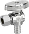 Stop Valves, 1/4 Turn Angle Stop Valves, 3/8" OD Compression × 1/2" PEX Chrome Plated Brass for Faucet, Toilet Valves (1×Angle)...