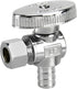 Stop Valves, 1/4 Turn Angle Stop Valves, 3/8" OD Compression × 1/2" PEX Chrome Plated Brass for Faucet, Toilet Valves (1×Angle)...