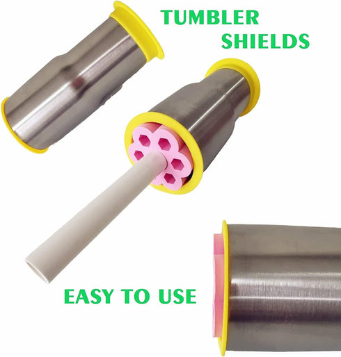 5PCS Cup Turner Foam with 5PCS Tumbler Shields for Epoxy Resin,Tumbler Turner Foams Insert for 1/2 Inch PVC Pipe, Tumbler Spinner Foams Fit 40 oz ...