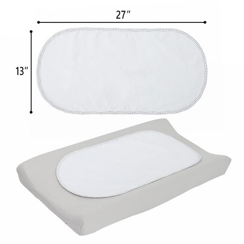 TILLYOU Waterproof Changing Pad Liners 6 Pack, 100% Cotton Reusable Cloth Diaper Liners, White...