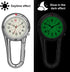 NICERIO Clip-on Fob Watch,Night Light Alloy Watch Ideal for Doctors Nurses Rock Climbing Mountaineering (White)...