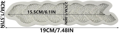 Twist Rope Silicone Molds Hemp Rope Fondant Molds for Cake Decorating Cupcake Topper Candy Chocolate Gum Paste Polymer Clay...