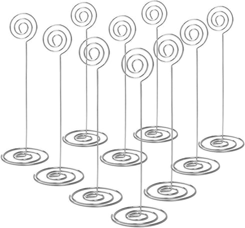 Place Card Holders - 10pcs 8.6" Tall Table Card Holders Table Number Holders Table Picture Stand Wire Photo Holder for Place Cards Wedding Party O...
