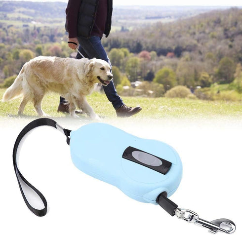 Retractable Dog Pet Leash - Heavy Duty Pet Rope Nylon Reflective Tape(Light blue)...