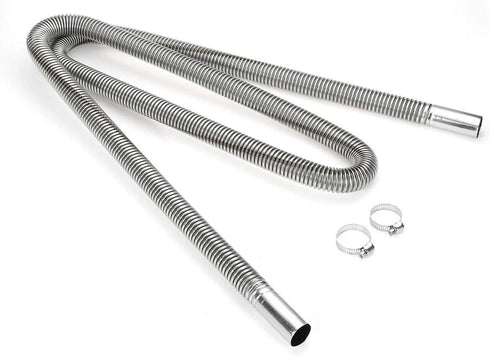 COLOR TREE 2M 2.5CM Universal Stainless Steel Exhaust Pipe Parking Air Heater Tank Diesel Gas Vent Hose Length for Car Truck...