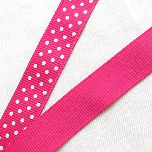 Chenkou Craft 24 Yards 5/8" Dot Grosgrain Ribbon Total 12 Colors Mix Lots Bulk (Multi-color, 5/8“)...