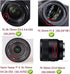D3500 Lens Cap (55mm) Compatible for Nikon D3500 D7500 w/AF-P 18-55mm Lens, Compatible for Sony FE 28-70mm Lens (2 Pack)...