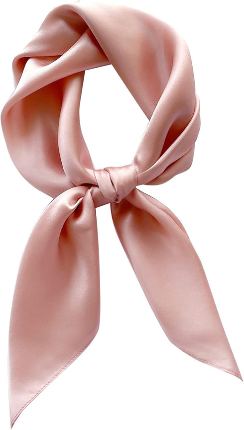 MEISEE Solid Color Mulberry Silk Scarf 26" Square Scarf Neck Scarf Hair Head Breathable Lightweight for Women Gift Packed...