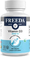 FREEDA Vitamin D3 3000 IU – High-Potency Vitamin D for Bone Strength & Immune Support – Easy-to-Swallow Tablets – 250 Tiny Tablets...