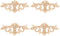 Wood Appliques Decorative Center Carved Onlays, Unpainted Flower Carved Ornament Decals for Door Fireplace Mirror Wall Cabinet Dresser Mantel Bed ...