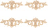 Wood Appliques Decorative Center Carved Onlays, Unpainted Flower Carved Ornament Decals for Door Fireplace Mirror Wall Cabinet Dresser Mantel Bed ...