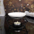 JuxYes European Metal Oil Burner Wax Warmer, Delicate Romantic Ceramic Tealight Candle Holder Oil Burner, Fragrance Warmer Aromatherapy Wax Candle...