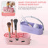 3 in 1 Silicone Makeup Brush Cleaner Bowl with Brush Drying Holder (Simple White)...