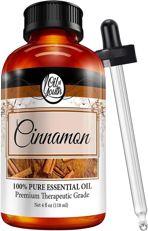 Oil of Youth Essential Oils 4oz - Cinnamon Essential Oil - 4 Fluid Ounces - Cinnamon Oil...