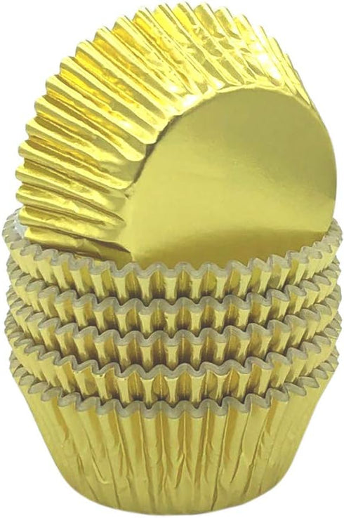 Shiny Gold Foil Cupcake Liners Standard Paper Baking Cups for Wedding, Party and More, 120-Count...
