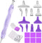 Praise V Do Diamond Painting Art Drill Pen Kit with 6 Screw Stainless Steel Silver Metal Tip Nibs, 6 Plastic Placers,6 Glue Clays Tool Accessories...