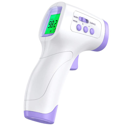 Thermometer for Baby and Adults, KKmier No Touch Forehead Thermometer, Digital Thermometer with Fever Alarm, 2s Accurate Instant Reading, 99 Sets ...