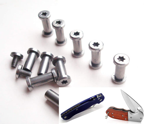 5Afashion EDC Knives handle pivot pin screw,survival knife rivets pocket folding knife shaft fasteners,pack 10 sets...