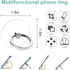 Transparent Cell Phone Ring Holder Grip, Clear Phone Ring Stand Holder, 360° Degree Rotation Phone Ring Finger Grip Back Kickstand, Compatible Tab...
