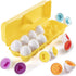 PREXTEX My First Find & Match Easter Matching Eggs w/Yellow Eggs Holder - STEM Toys Educational Toy for Kids & Toddlers to Learn about Shapes & Co...