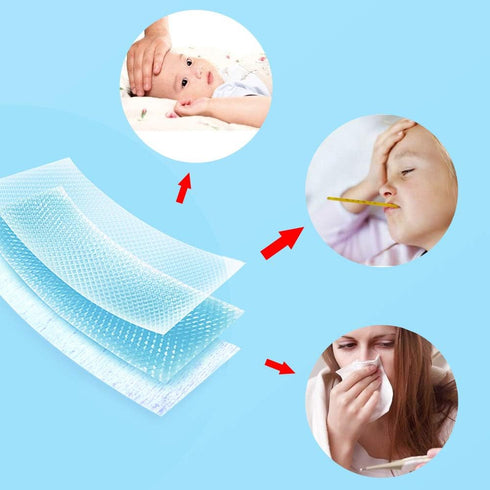 20pcs Fever Cooling Gel Patches 8 Hours Cooling Forehead Strips Cooling Gel Sheet for Dog Foot Baby Kids Children Adult Relieve Headache, Toothach...