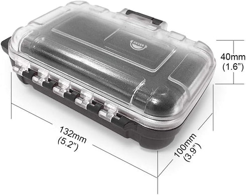 OKCSC IP68 Waterproof Portable Protective Hard Case Headsets Earphones Cables Adapter Box 3mm PE Shockproof lining All Weather for Running Camping...