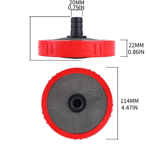 Household Hose Filter, Water Pump Sedimentation Filter,40 Mesh 304 Stainless Steel,Including 2 Connecting Ports(ID1/2'',ID3/4'') and 2 Clamps,Used...