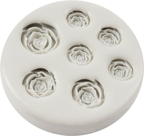 Rose Flower Fondant Candy Silicone Mold for Sugar Craft Cake Decorating Cupcake Topper Chocolate Polymer Clay Gum Paste...