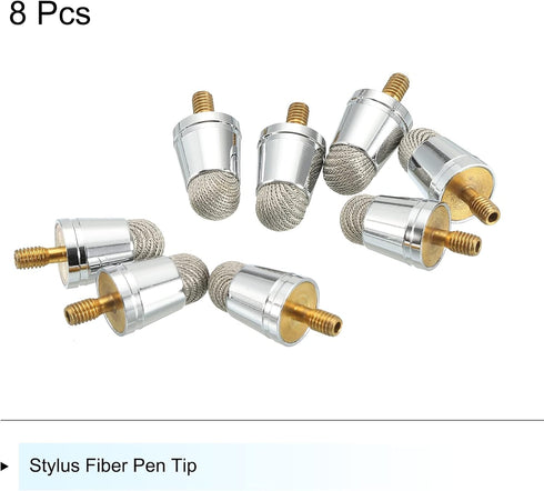 MECCANIXITY 8pcs 6mm Stylus Pen Fiber Fine Tips Universal Replacement High Precision for Stylus Pen Capacitive Touch Screen Devices...