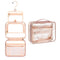 CUBETASTIC Clear Makeup Bag for Women, Transparent Cosmetic Organizer Case for Travelling, Hanging Toiletry Bag for Travel Essentials 3 Comparment...