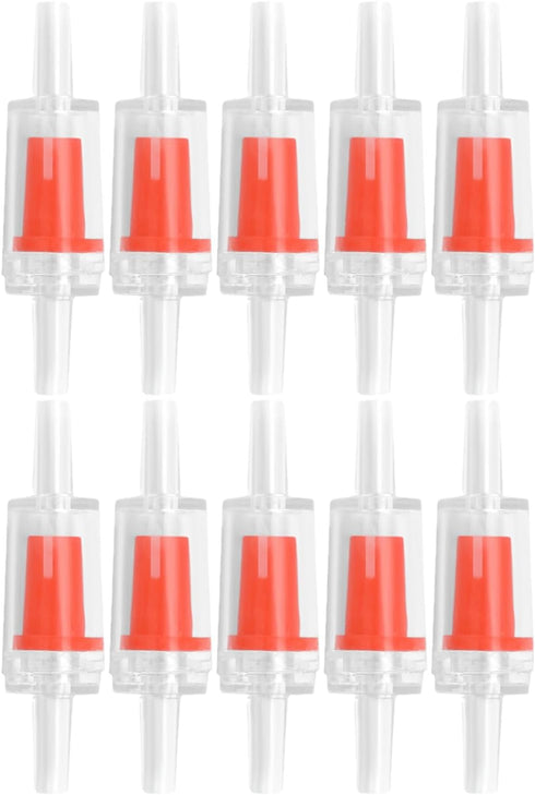 10PCS Red Oxygen Pump Air Line Check Valve Aquarium Air Check Valve Fish Tank Oxygenator One Way Air Check Valve for Aquarium Supplies Accessories...