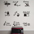 9PCS Kitchen Quotes Wall Decal, Roll It Let’s Spoon Sticker, Black Cooking Utensils Wall Art for Kitchen Dining Room Fridge Restaurant Decor...