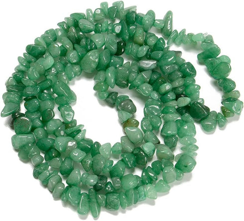 7-8mm Natural Green Aventurine Gemstone Chips Beads Healing Crystals Waist Bracelets Necklace Kit Irregular Stone DIY Crafts Design Jewelry Making...