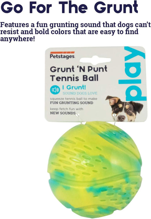 Petstages Grunt N' Punt Tennis Ball - Fetch Ball Dog Toy...