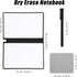 Portable Dry Erase Notebook, Reusable A5 Small Whiteboard with Marker Cleaning Cloth Double-Sided Dry Erase Writing Board for Office School Home B...