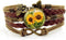 Sunflower Bracelet, Sunflower Charm Jewelry, Flower Jewelry,Friendship Bracelet Handmade Leather Wrap Bracelets (A7, 2CM)...