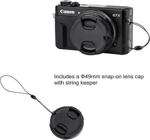 JJC Dedicated Metal 49mm Thread Filter Adapter Lens Adapter for Canon PowerShot G7X III II G5X Installing UV CPL ND Filter, includes 49mm Snap-On ...