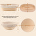 Sourdough Bread Proofing Baskets Banneton Set of 2, Round & Oval Sourdough Banneton Bowl with Liners, Handmade Quality Indonesian Rattan Bread Bak...