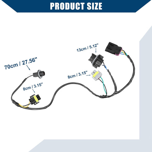 No.15930264 Headlight Wiring Harness Headlamp Socket Connector Wire for Chevy Malibu 2008-2012 / Front Headlamp Wire Harness Connector/Durable Pla...